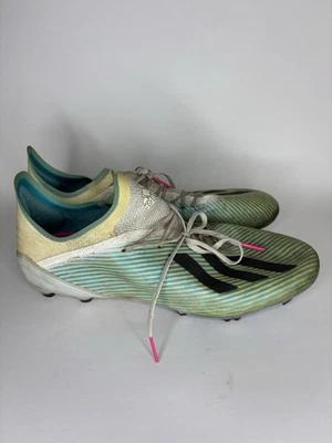 Botines de fútbol Adidas X 19.1 FG F35316 talla 47.5 EE. UU. 12.5 zapatos coloridos con cordones - Imagen 1 de 4