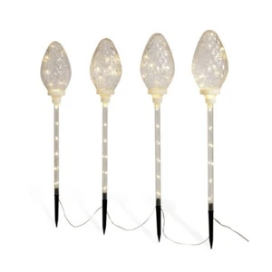 Habitat Christmas Tree Path Finder Lights 4pk White Path Finder Bulbs outdoor - Picture 1 of 3