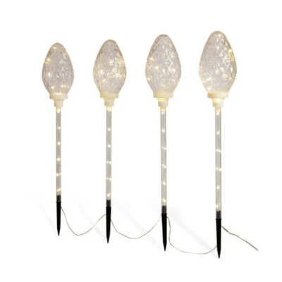 Habitat Christmas Tree Path Finder Lights 4pk White Path Finder Bulbs outdoor - Image 1 of 3