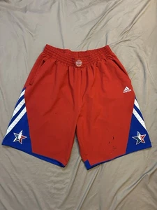 Pantalones Cortos Adidas NBA All Star Game Houston 2013 Conferencia Oeste Rojo Para Hombre Grandes - Imagen 1 de 14