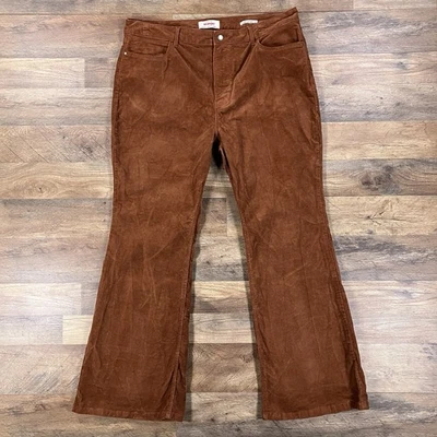 Wrangler Pants Womens 18 Brown Corduroy  High Rise Fierce Flare Bootcut Western - Image 1 of 4