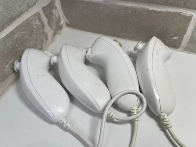 Nintendo Nunchuck Controllers Lot Of 4 Official OEM Nintendo Wii Or Wii U - Image 1 of 4