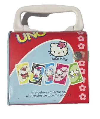 Hello Kitty Uno Deluxe Collector Tin Sanrio 2003 Complete with Instructions - Image 1 of 4