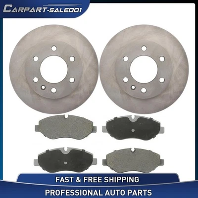 11.79" Front Disc Rotors Brake Pads Kit for 2007 2008 Dodge Sprinter 2500 3.5L - Image 1 of 4