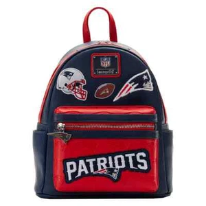 Mini mochila Loungefly NFL New England Patriots parches - Nueva - Imagen 1 de 5
