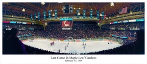 Último partido en MLG - Estampado panorámico de hockey sobre hielo 62" x 27" - Imagen 1 de 7