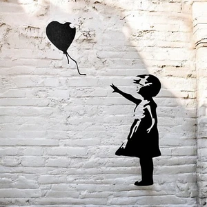 Banksy Schablone Baloon Girl ❤️ A3 42 x 29 cm ❤️ Nr. 214 Grafiti Street Art - Bild 1 von 17