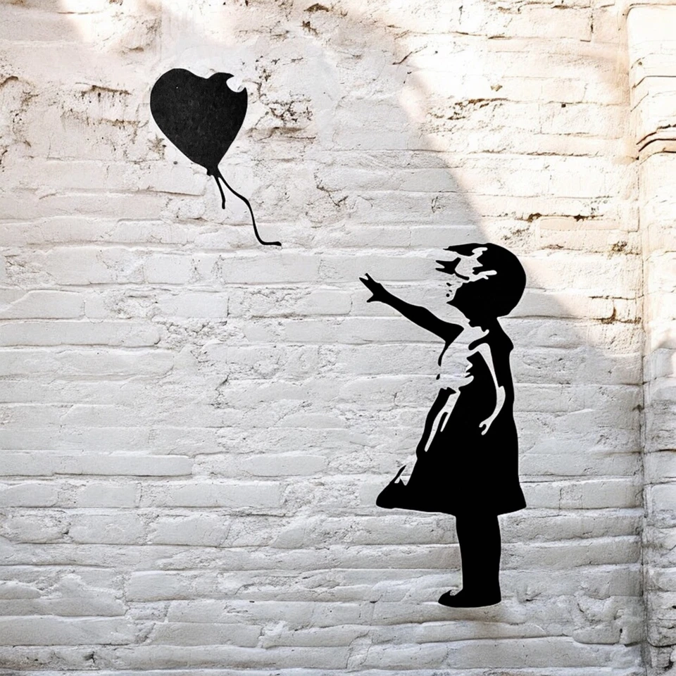 Banksy Schablone Baloon Girl ❤️ A3 42 x 29 cm ❤️ Nr. 214 Grafiti Street Art - Bild 1 von 4