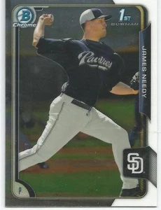 Tarjeta James Needy San Diego Padres 2015 Bowman Chrome Prospect - Imagen 1 de 2