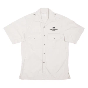 DISNEY Animal Kingdom Mens Plain Shirt Beige M - Picture 1 of 6