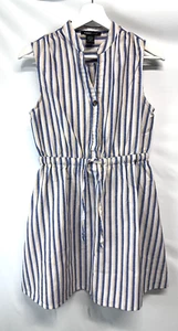 Robert Louis Sleeveless Striped Linen Dress Spring Summer Casual S - Picture 1 of 8