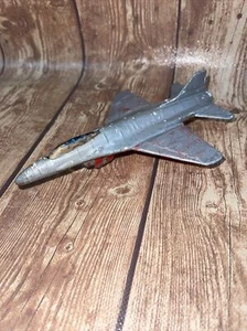 TootsieToy Diecast Fighter Jet Military Airplane Silver - Picture 1 of 11