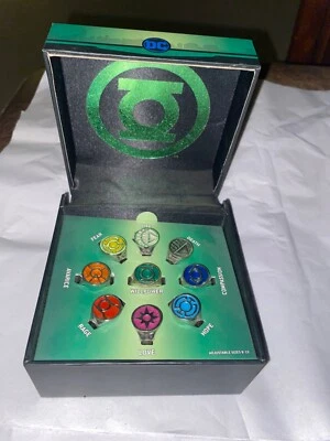 DC Comics Green Lantern All Lantern Corps Colored x9 Power Ring Metal Set ADJ - Image 1 of 4