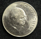 1965  British Queen Elizabeth / Sir Winston Churchill Crown Coin