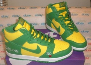 NIKE SB DUNK HIGH SUPREME BY ANY MEANS BRAZIL MENS SIZE 10 NIB DN3741-700 DS