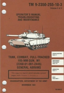 Historical book for Tank, 105MM Gun, M1, Operator Troubleshooting & Maint 3 of 3 - Picture 1 of 1