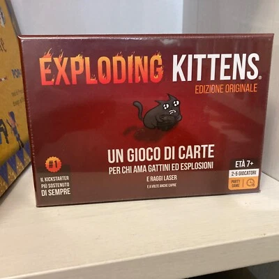 EXPLODING KITTENS Asmodee Spedizione Gratis 2-5 giocatori SIGILLATO 7+ Italiano - Immagine 1 di 3
