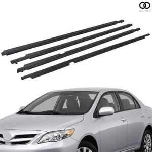 For 2009-2012 Toyota Corolla 4X Car Outside Window Weatherstrip Moulding Trim - Picture 1 of 8