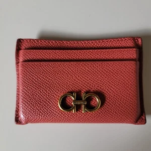 SALVATORE FERRAGAMO Gancini Kreditkartenetui aus genarbtem Kalbsleder authentisch - Bild 1 von 5