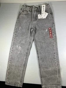 NWT Zara Kids Mom Fit Jeans Hi Rise High Waisted Denim Adjustable Waist 8 - Picture 1 of 6
