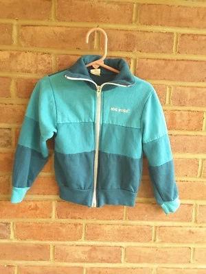 Винтажный Jog Togs Sears в полоску ретро молнии толстовка / куртка размер 4-5 лет - Изображение 1 из 4