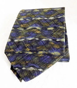 Evan Picone Men's Necktie Green Blue Watercolor 100% Silk Made in the USA - Picture 1 of 6
