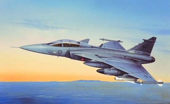 Jas 39 A Gripen Fighter Plastic Kit 1 48 Model ITALERI