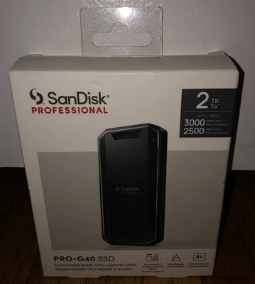 New Sealed SanDisk Professional Pro-G40 2TB Portable USB-C/Thunderbolt 3 SSD - Image 1 of 4