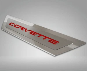 Outer Door Sills Red Carbon Fiber "Corvette" 2pc fits 2005-2013 Chevy Corvette - Picture 1 of 2