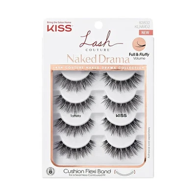 KISS Naked Drama False Eyelashes Black – Lash Couture Collection, 4 Pairs - Image 1 of 3