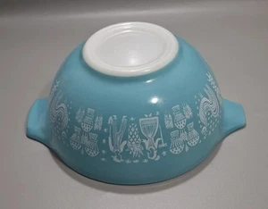 Vintage Pyrex 442 Amish Butterprint Lady On Left Türkis Cinderella Rührschüssel - Bild 1 von 20