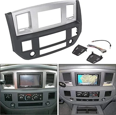 Stereo Radio Double Din Dash Kit Compatible with 2006-2009 Dodge Ram Pickup - Image 1 of 4
