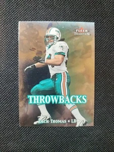 2000 Fleer Tradition Football #19 Zach Thomas Throwbacks - Picture 1 of 2