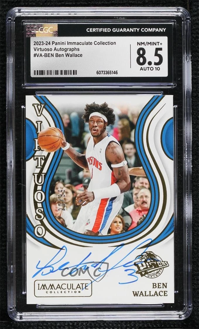 Ben Wallace Autographed Basketball NBA Trading Cards & Accessories