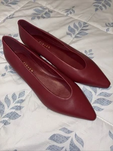 Marc Fisher LTD Gunner Pointed Slip On Dark Red Leather Women’s Dress Flats 8.5 - Picture 1 of 7