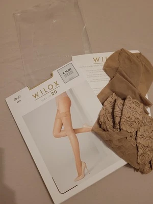 Halterlose Strümpfe 20 Den Haut Transparent Glanz Sexy Gr. 35-37 Nylon - Bild 1 von 3