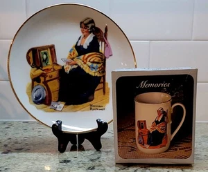 Spec Edit Porcelain Collector's Plate and Cup by Norman Rockwell - Memories - Picture 1 of 5