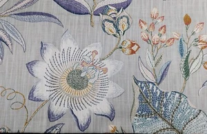 Home Decor Stoff Schmetterling Trail in Platin P Kaufmann Baumwolle 1 Yard x 54" Breite - Bild 1 von 6