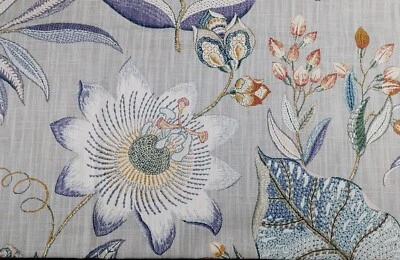 家居装饰织物蝴蝶小径白金 P Kaufmann 棉 1 码 x 54 英寸 W — 第 1/4 张图片