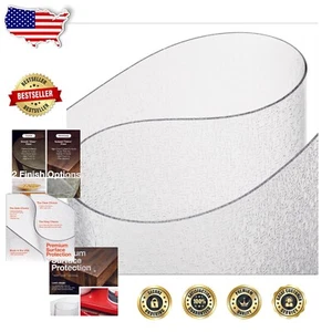 Protector de mesa de vinilo transparente impermeable 27,6 x 60 pulgadas - Ideal para mesas de cocina - Imagen 1 de 10