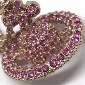 Vivienne Westwood Halskette Anhänger Grace 3D Kugel rosa Strass gold winzige Größe - Bild 1 von 8