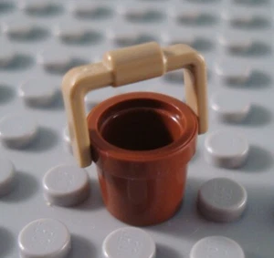 LEGO Reddish Brown 1x1 Bucket Pail Minifigure Accessory - Picture 1 of 1