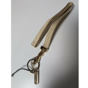 GUCCI Lanyard Neck Strap Gold Color Card phone Holder Key Chain Canvas Metal - Picture 1 of 7