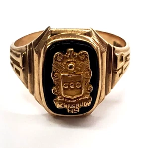 1965 Pennsbury High School Bucks County PA 10K Gold Class Ring Herff Jones-HJ - Picture 1 of 8