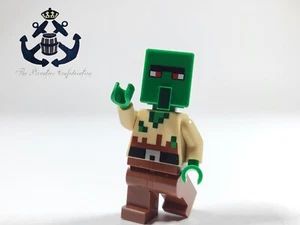 LEGO 2022 Minecraft Minifigure Zombie Villager Mob min134 Per Villaggio Abbandonato - Foto 1 di 1