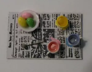 "Huevos de Pascua para colorear huevos de Pascua en miniatura hechos a mano" - Imagen 1 de 2