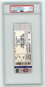 CLINCHER DE ENTRADAS PSA 10 2012 MLB SERIE MUNDIAL DETROIT TIGRES SAN FRANCISCO GIGANTES - Imagen 1 de 2