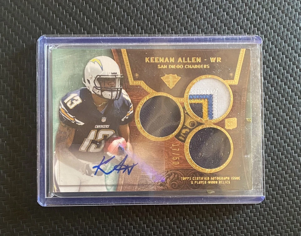 Keenan Allen 2013 Triple Threads Rookie RC Auto Jersey Patch SSP /50 Chargers - Image 1 of 2