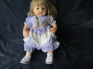 Beautiful GOTZ 18" vinyl and cloth baby doll original clothes and shoes - Picture 1 of 12