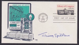 Mickey Spillane, Author, creator of Mike Hammer, signed Library of Congress FDC - Picture 1 of 1
